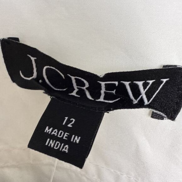 J. Crew Ruffle White Blouse Womens 12 Long Sleeve Button Up NWT Dressy New - Picture 4 of 8